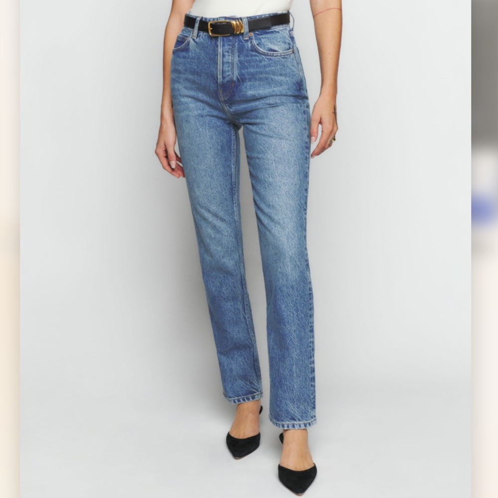 Reformation Cynthia High Rise Straight Jeans